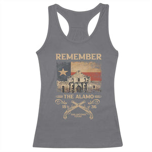 Texas Racerback Tank Top Remember The Alamo San Antonio 1836 TS09 Charcoal Print Your Wear