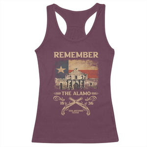 Texas Racerback Tank Top Remember The Alamo San Antonio 1836 TS09 Maroon Print Your Wear