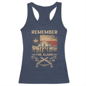 Texas Racerback Tank Top Remember The Alamo San Antonio 1836 TS09 Navy Print Your Wear