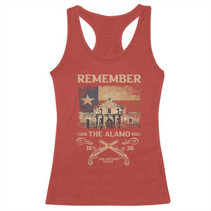 Texas Racerback Tank Top Remember The Alamo San Antonio 1836 TS09 Red Print Your Wear