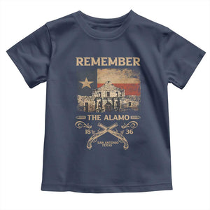 Texas Toddler T Shirt Remember The Alamo San Antonio 1836 TS09 Navy Print Your Wear