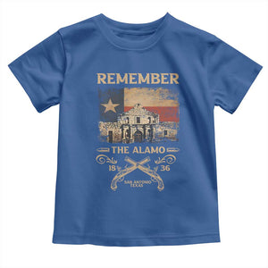 Texas Toddler T Shirt Remember The Alamo San Antonio 1836 TS09 Royal Blue Print Your Wear