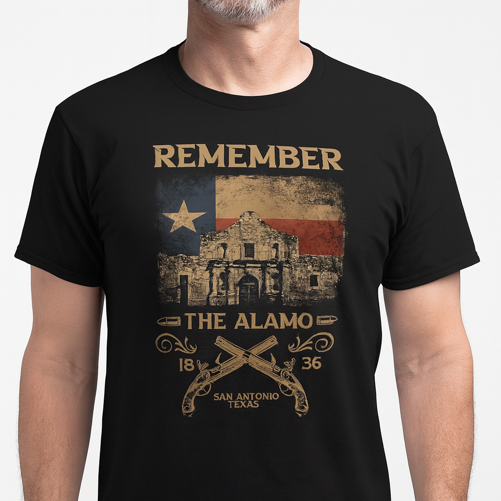 Texas T Shirt Remember The Alamo San Antonio 1836 TS09 Print Your Wear