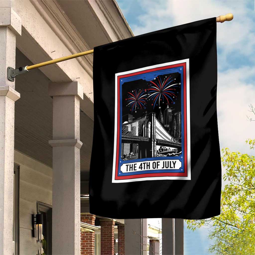 The 4th Of July Garden Flag Vintage Tarot Card Dark Magic USA Fireworks TS11 Print Your Wear