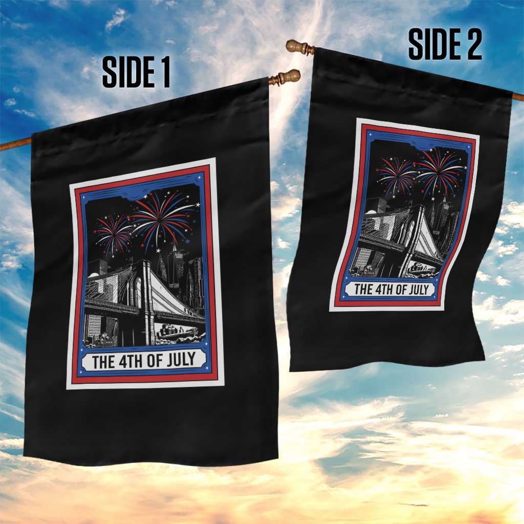 The 4th Of July Garden Flag Vintage Tarot Card Dark Magic USA Fireworks TS11 Print Your Wear