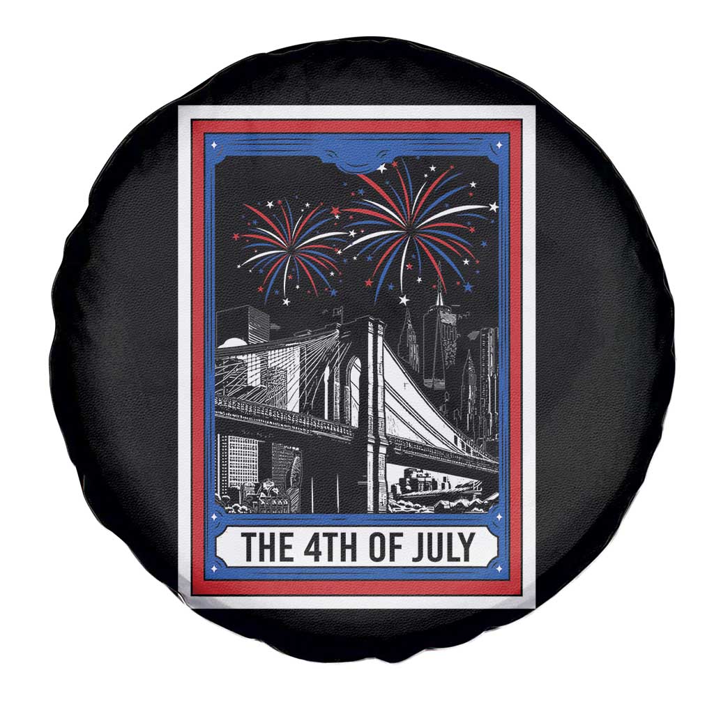 The 4th Of July Spare Tire Cover Vintage Tarot Card Dark Magic USA Fireworks TS11 Print Your Wear