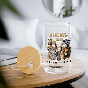 The Big Five South Africa Glass Can Elephant Lion Rhino Buffalo Leopard Animals Safari Wildlife TS02 Print Your Wear