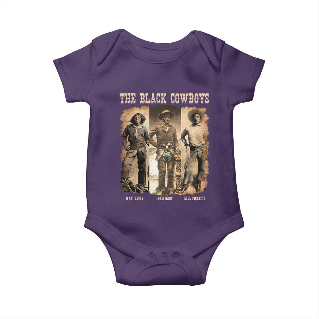 The Black Cowboys Nat Love Isom Dart Bill Pickett Baby Onesie African American Cowboy TS11 Purple Print Your Wear