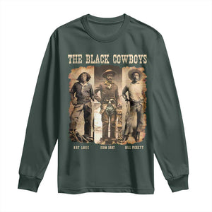 The Black Cowboys Nat Love Isom Dart Bill Pickett Long Sleeve Shirt African American Cowboy TS11 Dark Forest Green Print Your Wear