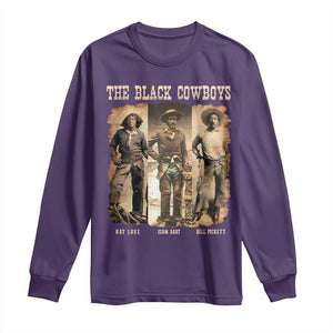 The Black Cowboys Nat Love Isom Dart Bill Pickett Long Sleeve Shirt African American Cowboy TS11 Purple Print Your Wear
