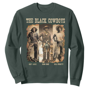 The Black Cowboys Nat Love Isom Dart Bill Pickett Sweatshirt African American Cowboy TS11 Dark Forest Green Print Your Wear