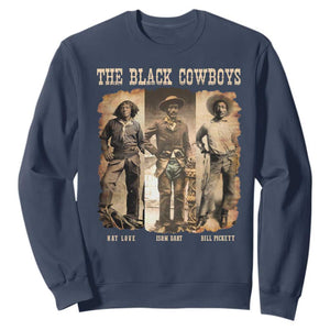 The Black Cowboys Nat Love Isom Dart Bill Pickett Sweatshirt African American Cowboy TS11 Navy Print Your Wear