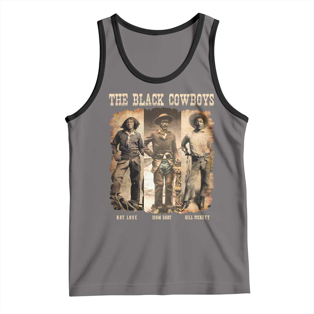 The Black Cowboys Nat Love Isom Dart Bill Pickett Tank Top African American Cowboy TS11 Deep Heather Black Print Your Wear