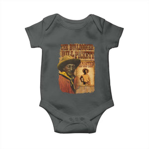 The Bulldogger Bill Pickett Baby Onesie Texan Rodeo Legend TS11 Dark Heather Print Your Wear