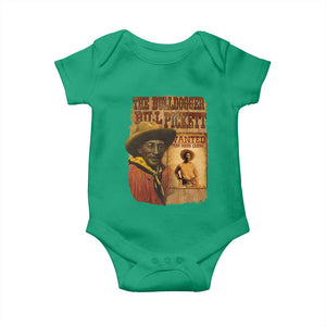 The Bulldogger Bill Pickett Baby Onesie Texan Rodeo Legend TS11 Irish Green Print Your Wear