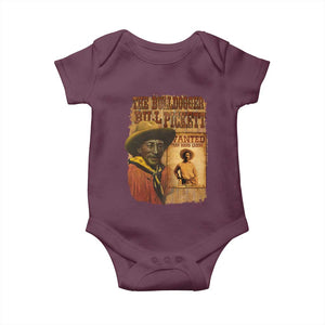The Bulldogger Bill Pickett Baby Onesie Texan Rodeo Legend TS11 Maroon Print Your Wear