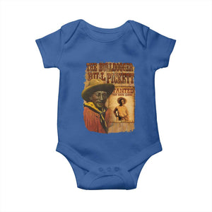 The Bulldogger Bill Pickett Baby Onesie Texan Rodeo Legend TS11 Royal Blue Print Your Wear