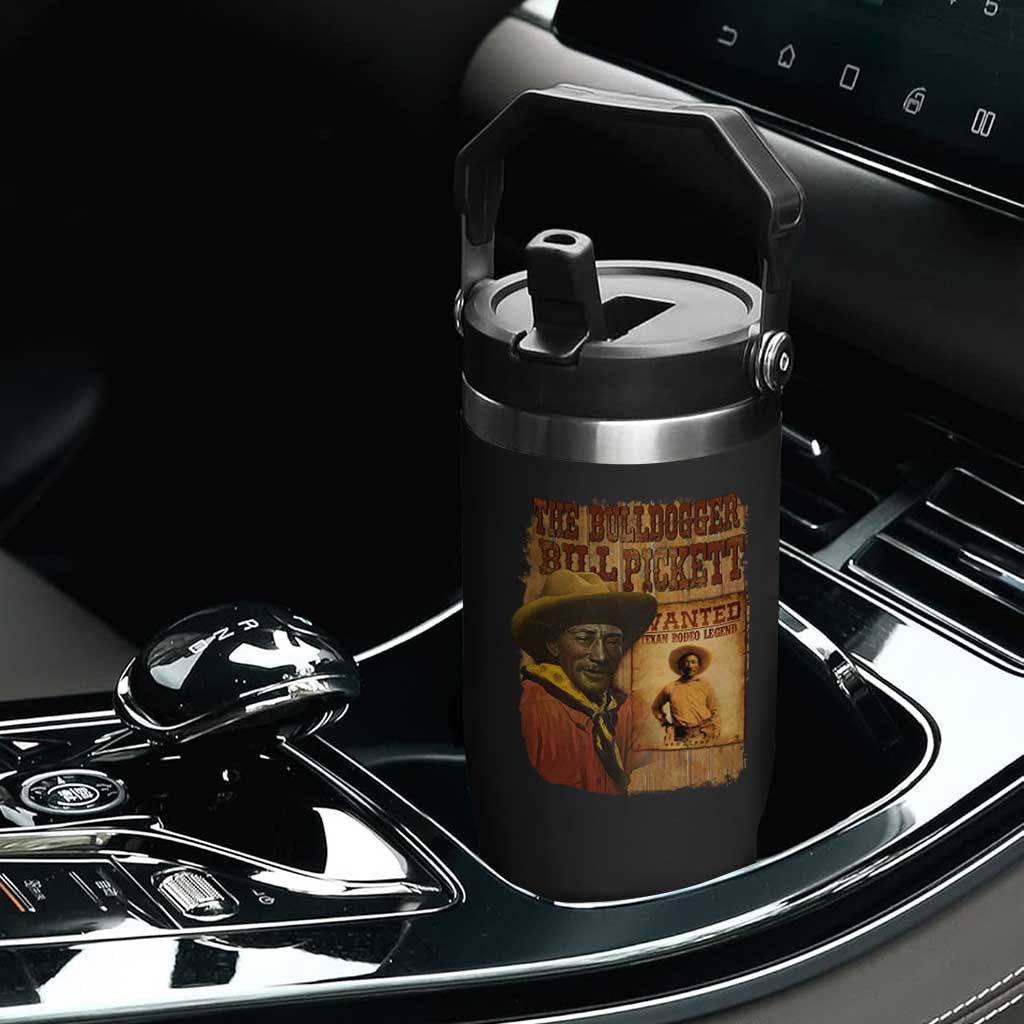 The Bulldogger Bill Pickett Flip Straw Tumbler Texan Rodeo Legend TS11 Print Your Wear