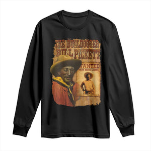 The Bulldogger Bill Pickett Long Sleeve Shirt Texan Rodeo Legend TS11 Black Print Your Wear