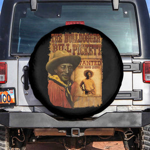 The Bulldogger Bill Pickett Spare Tire Cover Texan Rodeo Legend TS11 No hole Black Print Your Wear
