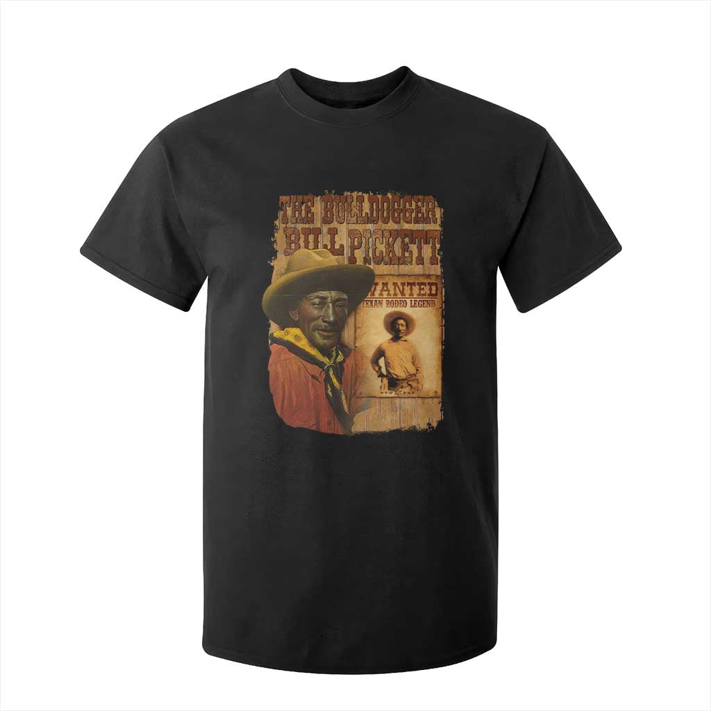 The Bulldogger Bill Pickett T Shirt For Kid Texan Rodeo Legend TS11 Black Print Your Wear