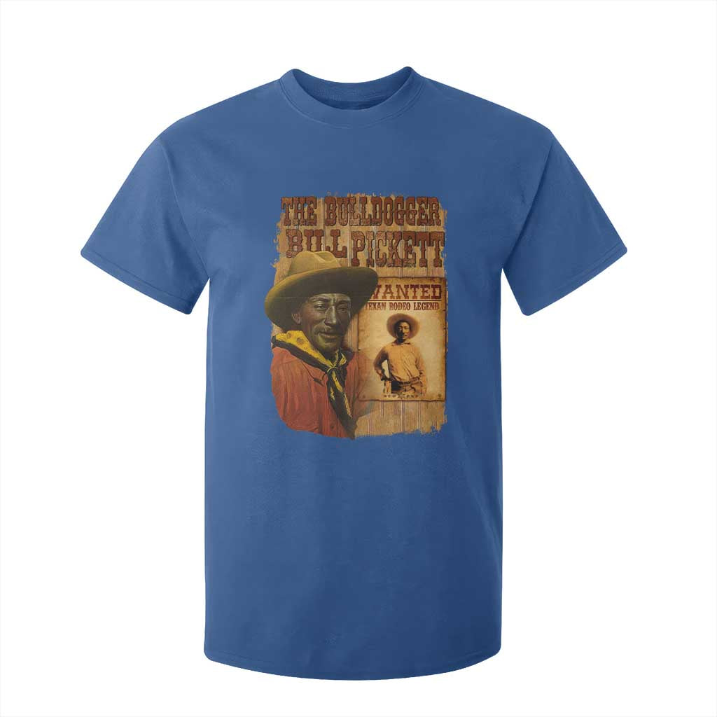 The Bulldogger Bill Pickett T Shirt For Kid Texan Rodeo Legend TS11 Royal Blue Print Your Wear