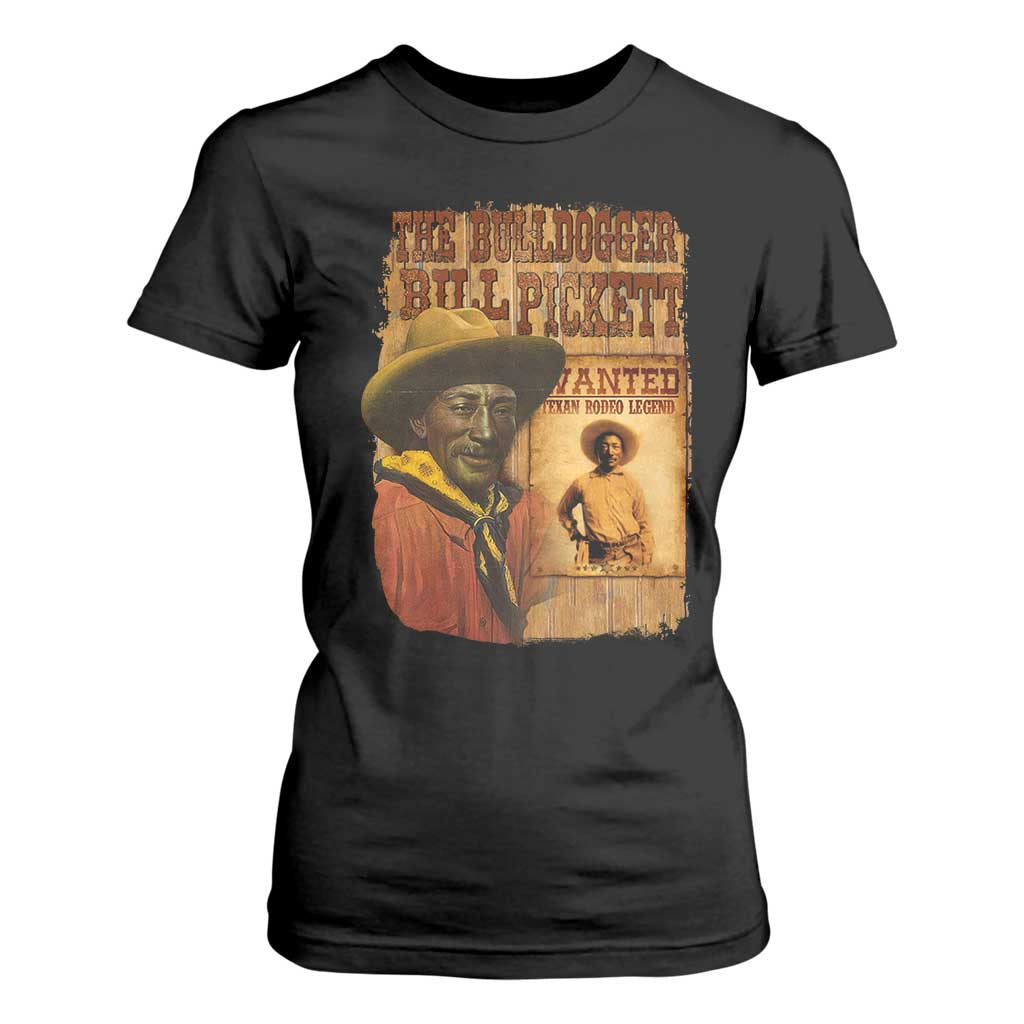 The Bulldogger Bill Pickett T Shirt For Women Texan Rodeo Legend TS11 Black Print Your Wear