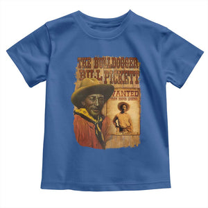 The Bulldogger Bill Pickett Toddler T Shirt Texan Rodeo Legend TS11 Royal Blue Print Your Wear