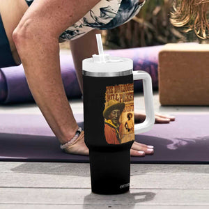 The Bulldogger Bill Pickett Tumbler With Handle Texan Rodeo Legend TS11 Print Your Wear