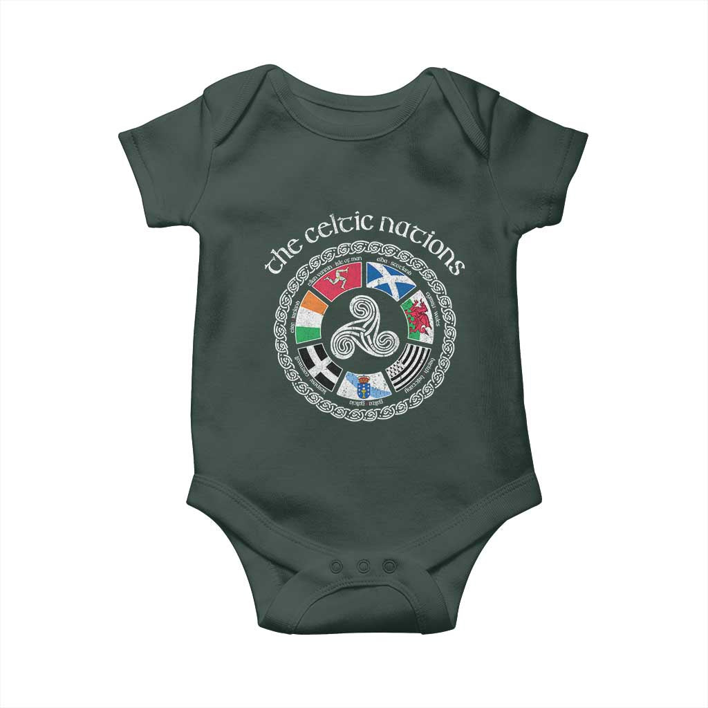 The Celtic Nations Baby Onesie Vintage The Seven Celtic Nations Flag TS11 Print Your Wear