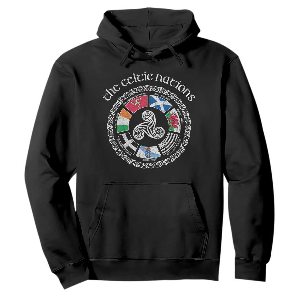 The Celtic Nations Hoodie Vintage The Seven Celtic Nations Flag TS11 Black Print Your Wear