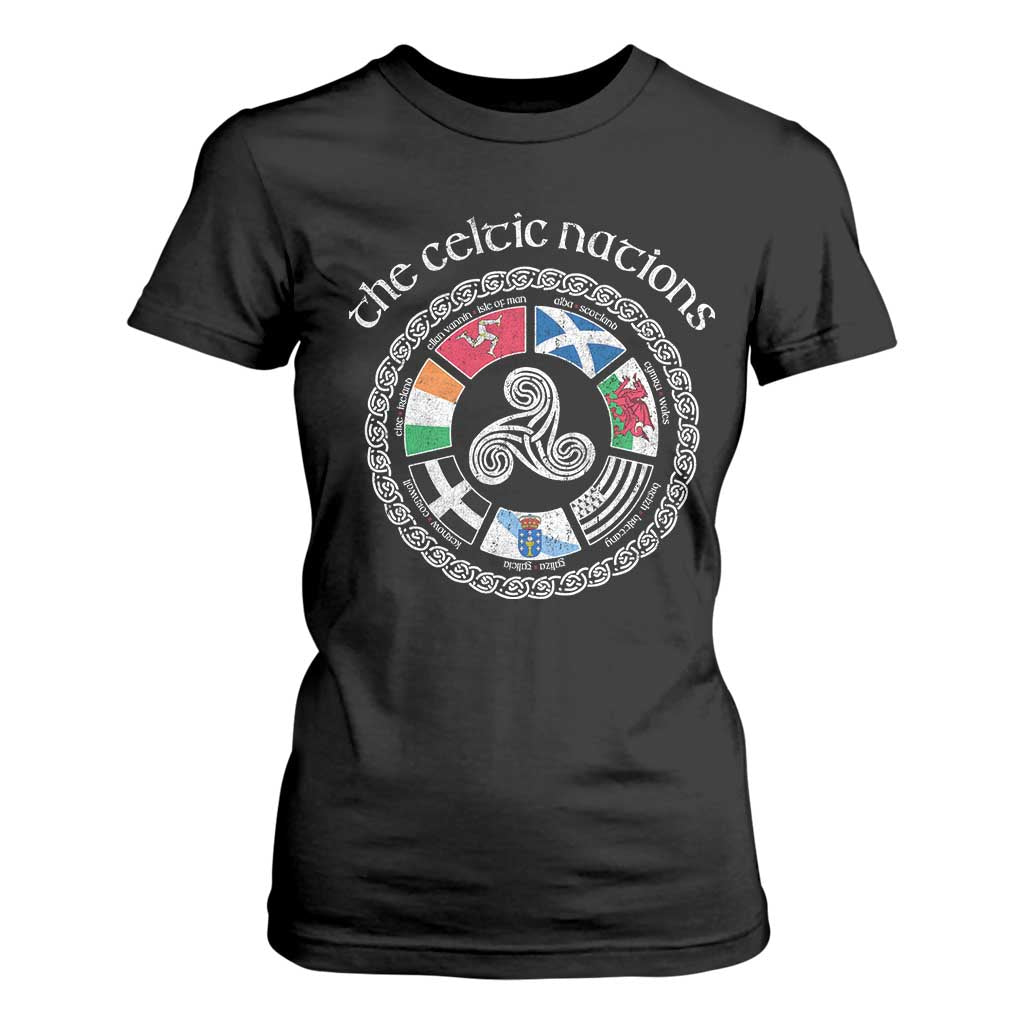 The Celtic Nations T Shirt For Women Vintage The Seven Celtic Nations Flag TS11 Black Print Your Wear