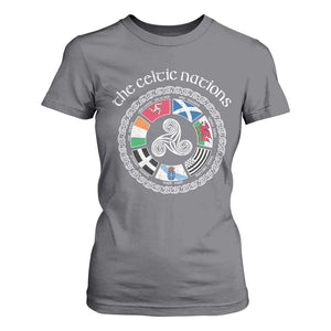 The Celtic Nations T Shirt For Women Vintage The Seven Celtic Nations Flag TS11 Charcoal Print Your Wear