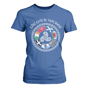The Celtic Nations T Shirt For Women Vintage The Seven Celtic Nations Flag TS11 Royal Blue Print Your Wear