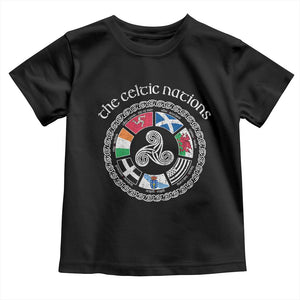 The Celtic Nations Toddler T Shirt Vintage The Seven Celtic Nations Flag TS11 Black Print Your Wear