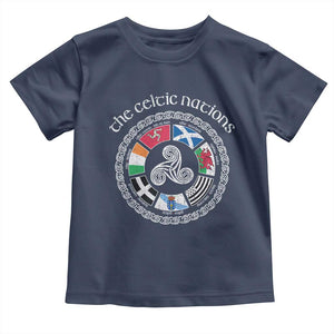 The Celtic Nations Toddler T Shirt Vintage The Seven Celtic Nations Flag TS11 Navy Print Your Wear