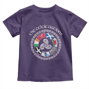 The Celtic Nations Toddler T Shirt Vintage The Seven Celtic Nations Flag TS11 Purple Print Your Wear