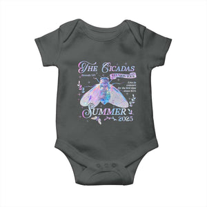 The Cicadas Brood XIV Reunion Tour Summer 2025 Baby Onesie Live In Concert For The First Time Since 1634 TS11 Dark Heather Print Your Wear