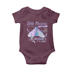 The Cicadas Brood XIV Reunion Tour Summer 2025 Baby Onesie Live In Concert For The First Time Since 1634 TS11 Maroon Print Your Wear