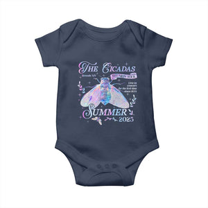 The Cicadas Brood XIV Reunion Tour Summer 2025 Baby Onesie Live In Concert For The First Time Since 1634 TS11 Navy Print Your Wear