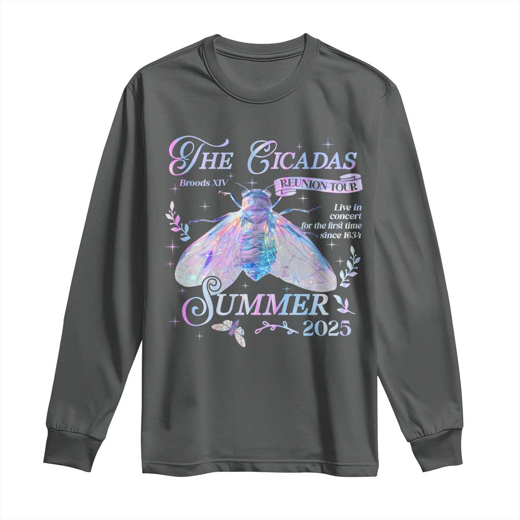 The Cicadas Brood XIV Reunion Tour Summer 2025 Long Sleeve Shirt Live In Concert For The First Time Since 1634 TS11 Dark Heather Print Your Wear