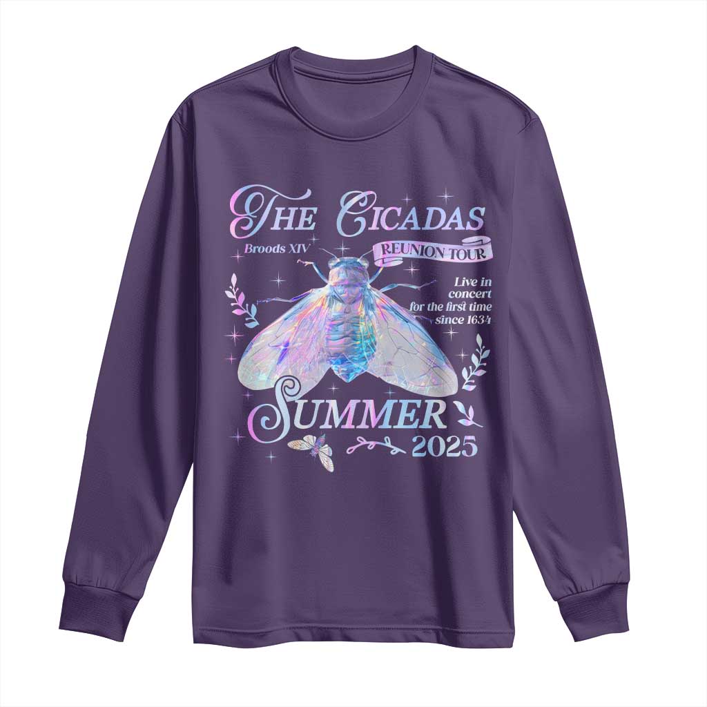 The Cicadas Brood XIV Reunion Tour Summer 2025 Long Sleeve Shirt Live In Concert For The First Time Since 1634 TS11 Purple Print Your Wear