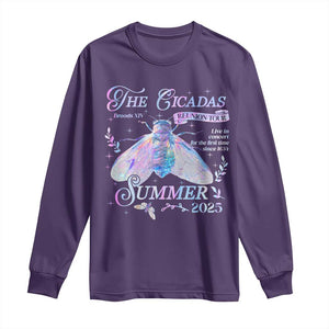 The Cicadas Brood XIV Reunion Tour Summer 2025 Long Sleeve Shirt Live In Concert For The First Time Since 1634 TS11 Purple Print Your Wear