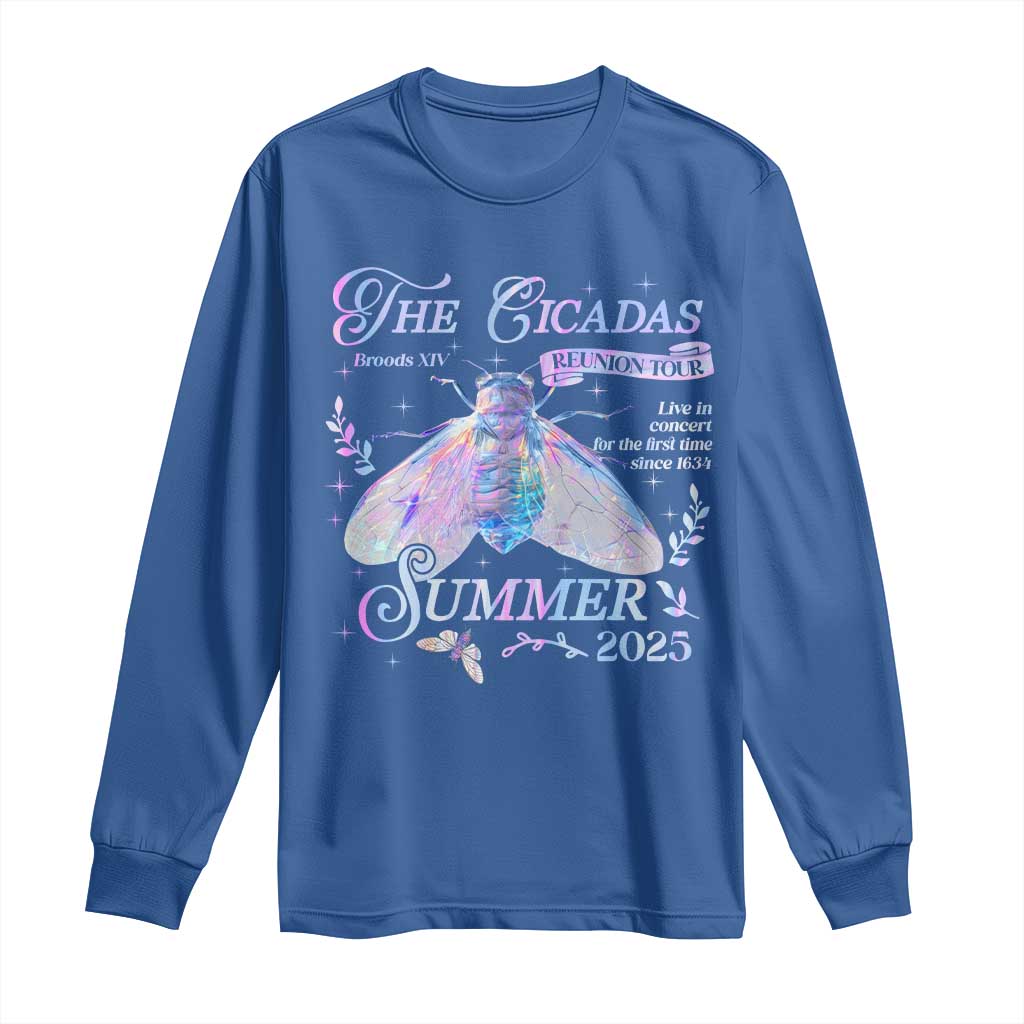 The Cicadas Brood XIV Reunion Tour Summer 2025 Long Sleeve Shirt Live In Concert For The First Time Since 1634 TS11 Royal Blue Print Your Wear