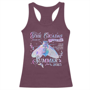 The Cicadas Brood XIV Reunion Tour Summer 2025 Racerback Tank Top Live In Concert For The First Time Since 1634 TS11 Maroon Print Your Wear