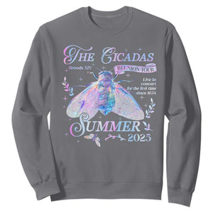 The Cicadas Brood XIV Reunion Tour Summer 2025 Sweatshirt Live In Concert For The First Time Since 1634 TS11 Charcoal Print Your Wear