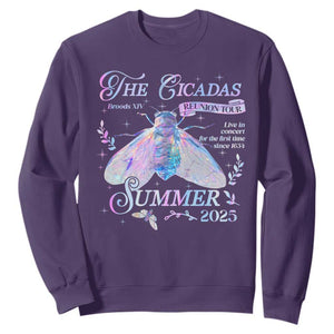 The Cicadas Brood XIV Reunion Tour Summer 2025 Sweatshirt Live In Concert For The First Time Since 1634 TS11 Purple Print Your Wear