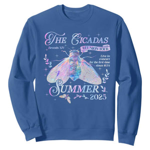 The Cicadas Brood XIV Reunion Tour Summer 2025 Sweatshirt Live In Concert For The First Time Since 1634 TS11 Royal Blue Print Your Wear
