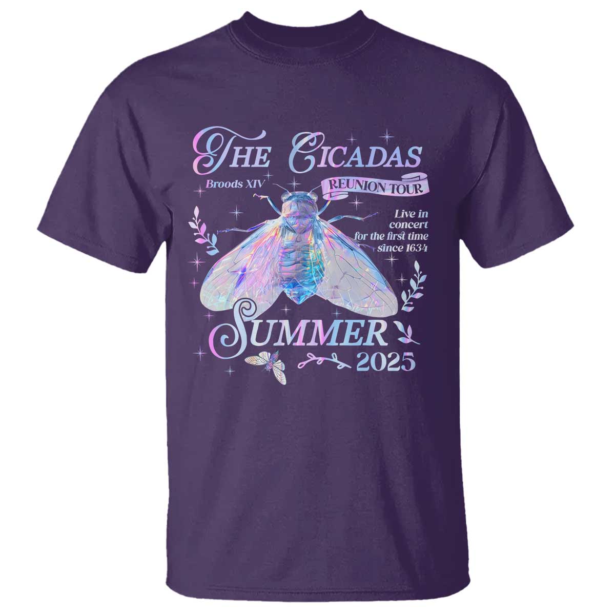 The Cicadas Brood XIV Reunion Tour Summer 2025 T Shirt Live In Concert For The First Time Since 1634 TS11 Purple Print Your Wear