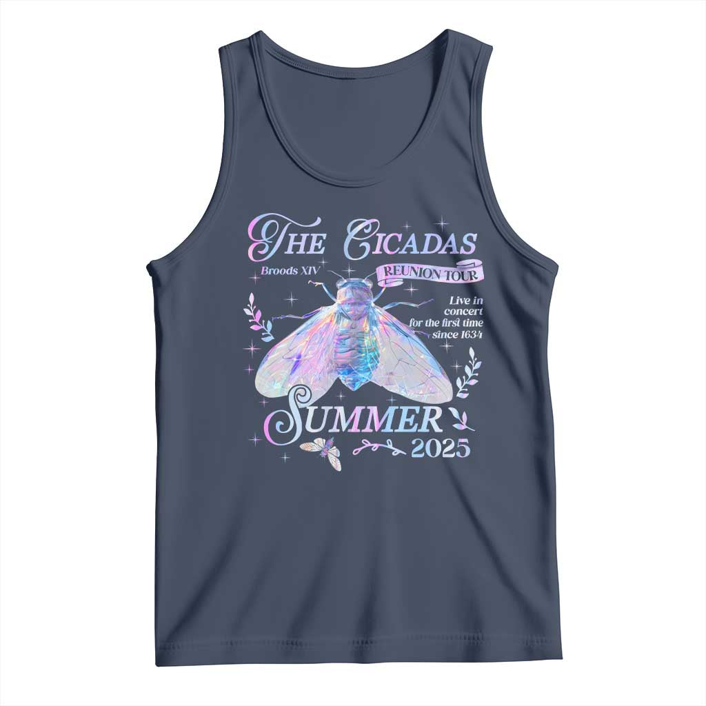 The Cicadas Brood XIV Reunion Tour Summer 2025 Tank Top Live In Concert For The First Time Since 1634 TS11 Navy Print Your Wear